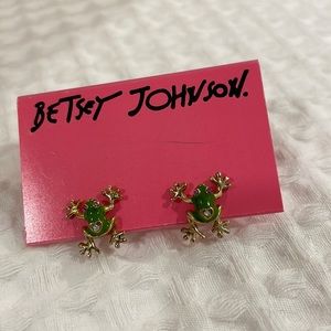 Betsey Johnson Earrings: Frogs